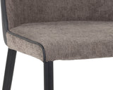 Klaus Dining Chair - Sparrow Grey / Napa Black 103787 Sunpan