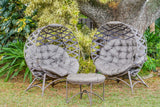 IDEAZ Crossweave Ball Chair Conversation Set Beige 1037FHT