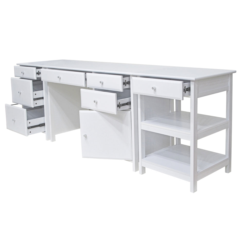 Winsome Wood Delta 3-piece Home Office Desk Set - Stylish White Workspace With Ample Storage & File Cabinet White Composite Wood 10387-winsome-wood