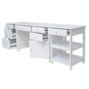 Winsome Wood Delta 3-piece Home Office Desk Set - Stylish White Workspace With Ample Storage & File Cabinet White Composite Wood 10387-winsome-wood