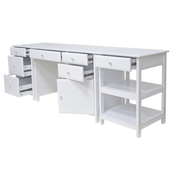 Winsome Wood Delta 3-piece Home Office Desk Set - Stylish White Workspace With Ample Storage & File Cabinet White Composite Wood 10387-winsome-wood