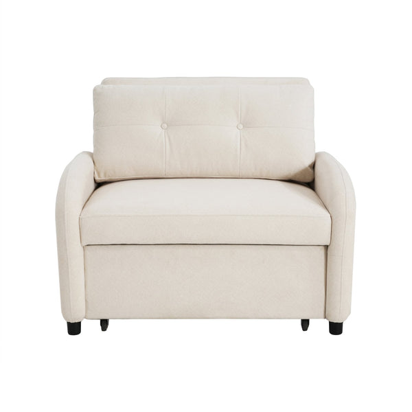 English Elm Christopher Knight Home® - (Old 3-in-1 Convertible Sleeper Sofa Bed with Pillow & Pocket, Compact Loveseat with Pull-Out Bed and Wheels Beige N765P34284849W