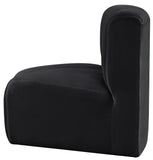 Arc Black Velvet Curved Corner 103Black-CC Meridian Furniture