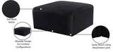 Arc Black Velvet Ottoman 103Black-Ott Meridian Furniture