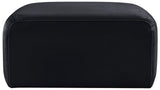 Arc Black Velvet Ottoman 103Black-Ott Meridian Furniture