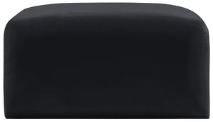 Arc Black Velvet Ottoman 103Black-Ott Meridian Furniture