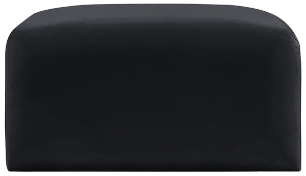 Arc Black Velvet Ottoman 103Black-Ott Meridian Furniture