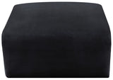 Arc Black Velvet Ottoman 103Black-Ott Meridian Furniture