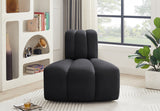 Arc Black Velvet Reverse Corner 103Black-RC Meridian Furniture