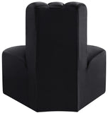 Arc Black Velvet Reverse Corner 103Black-RC Meridian Furniture