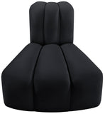 Arc Black Velvet Reverse Corner 103Black-RC Meridian Furniture