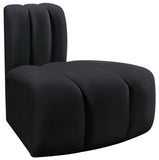 Arc Black Velvet Reverse Corner 103Black-RC Meridian Furniture