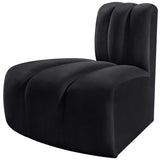 Arc Black Velvet Reverse Corner 103Black-RC Meridian Furniture