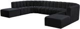 Arc Black Velvet Modular Sofa 103Black-S10A Meridian Furniture