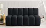 Arc Black Velvet Modular Sofa 103Black-S2A Meridian Furniture