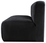 Arc Black Velvet Modular Sofa 103Black-S2A Meridian Furniture