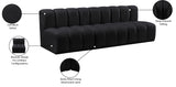 Arc Black Velvet Modular Sofa 103Black-S3F Meridian Furniture