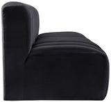 Arc Black Velvet Modular Sofa 103Black-S3F Meridian Furniture