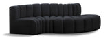 Arc Black Velvet Modular Sofa 103Black-S4D Meridian Furniture