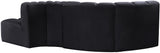 Arc Black Velvet Modular Sofa 103Black-S4D Meridian Furniture