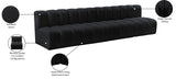 Arc Black Velvet Modular Sofa 103Black-S4E Meridian Furniture