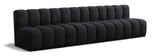 Arc Black Velvet Modular Sofa 103Black-S4E Meridian Furniture