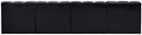 Arc Black Velvet Modular Sofa 103Black-S4E Meridian Furniture