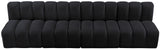 Arc Black Velvet Modular Sofa 103Black-S4E Meridian Furniture