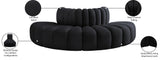 Arc Black Velvet Modular Sofa 103Black-S4G Meridian Furniture