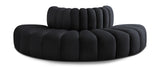 Arc Black Velvet Modular Sofa 103Black-S4G Meridian Furniture