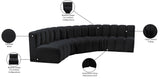 Arc Black Velvet Modular Sofa 103Black-S5A Meridian Furniture