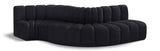 Arc Black Velvet Modular Sofa 103Black-S5B Meridian Furniture