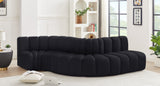 Arc Black Velvet Modular Sofa 103Black-S5B Meridian Furniture