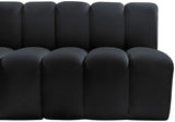 Arc Black Velvet Modular Sofa 103Black-S5B Meridian Furniture