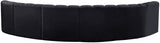 Arc Black Velvet Modular Sofa 103Black-S6B Meridian Furniture