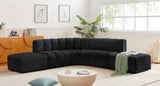 Arc Black Velvet Modular Sofa 103Black-S6C Meridian Furniture