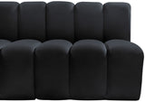 Arc Black Velvet Modular Sofa 103Black-S6D Meridian Furniture