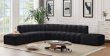 Arc Black Velvet Modular Sofa 103Black-S7A Meridian Furniture