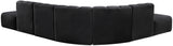 Arc Black Velvet Modular Sofa 103Black-S7A Meridian Furniture