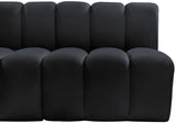 Arc Black Velvet Modular Sofa 103Black-S7B Meridian Furniture