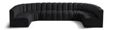 Arc Black Velvet Modular Sofa 103Black-S8A Meridian Furniture