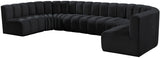 Arc Black Velvet Modular Sofa 103Black-S8A Meridian Furniture