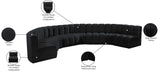 Arc Black Velvet Modular Sofa 103Black-S8B Meridian Furniture