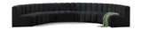 Arc Black Velvet Modular Sofa 103Black-S8B Meridian Furniture