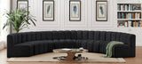 Arc Black Velvet Modular Sofa 103Black-S8B Meridian Furniture