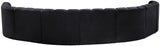 Arc Black Velvet Modular Sofa 103Black-S8B Meridian Furniture