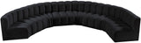 Arc Black Velvet Modular Sofa 103Black-S8B Meridian Furniture