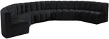 Arc Black Velvet Modular Sofa 103Black-S8B Meridian Furniture