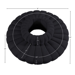 Arc Black Velvet Modular Sofa 103Black-S8D Meridian Furniture