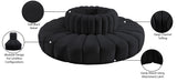 Arc Black Velvet Modular Sofa 103Black-S8D Meridian Furniture
